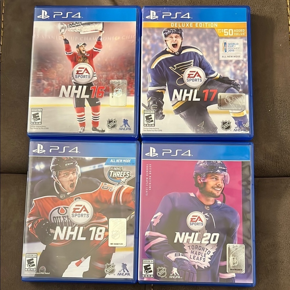 Blue PS4 NHL Video Games Collection